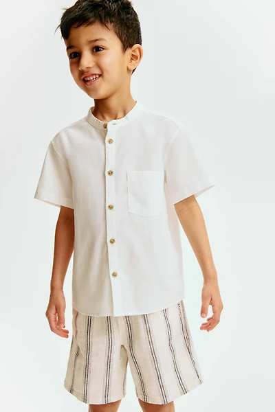 Chemise avec col sans rabat