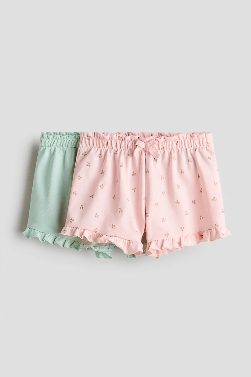 2-Pack Ruffle-Trimmed Sweatshorts