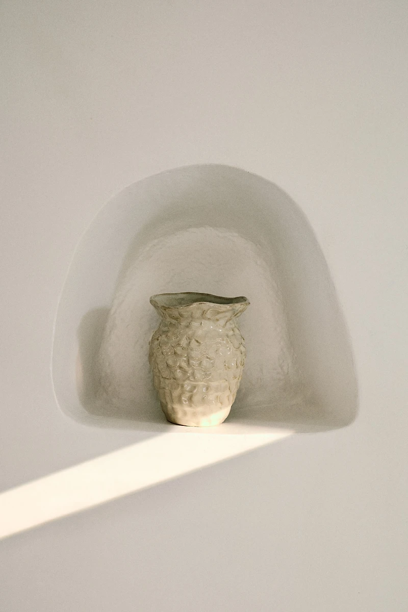 Petit vase d'inspiration marine en grès cérame