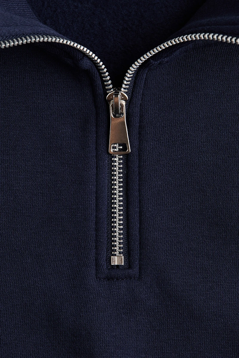 Chandail en molleton à col fermeture éclair