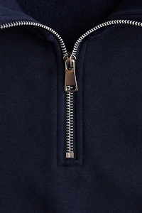 Chandail en molleton à col fermeture éclair