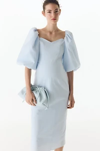 MAMA Balloon-Sleeved Cotton Dress