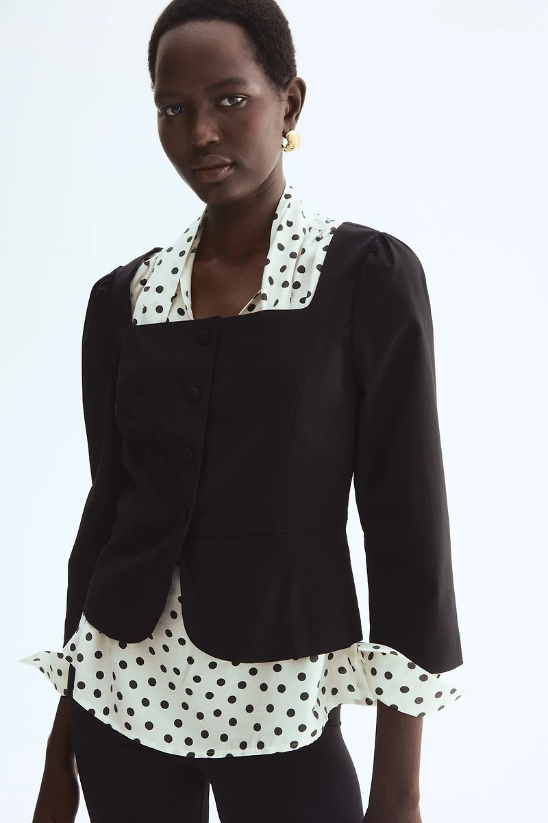 Blazer à encolure carrée