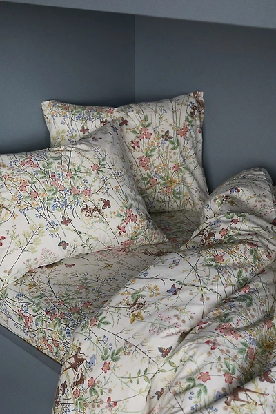 Housse de couette en coton à motif