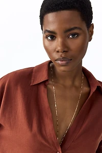 Linen-Blend Shirt