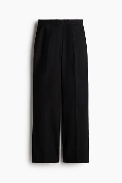 Bootcut Linen-Blend Pants