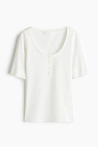 Haut en coton côtelé