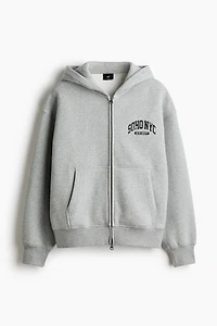 Oversized Printed Hooded Jacket