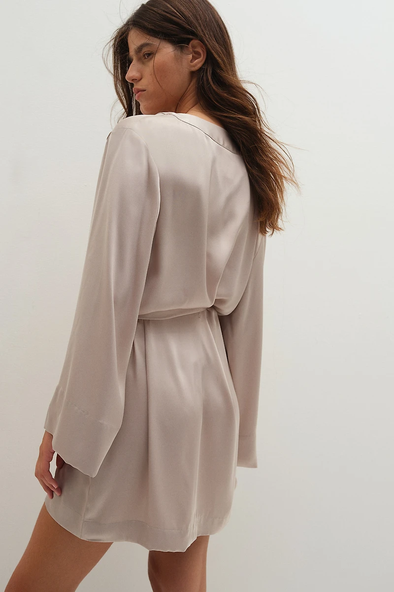Robe de chambre en satin