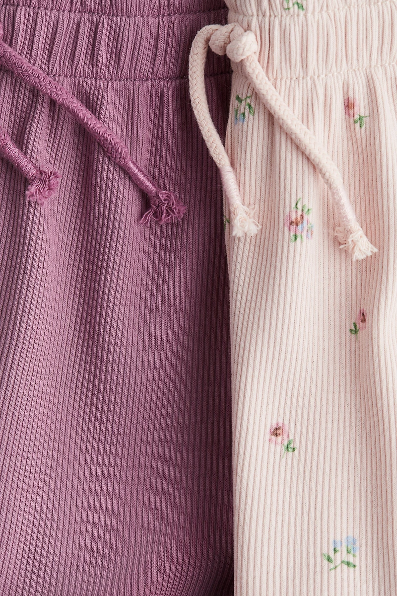 2-Pack Ribbed Jersey Shorts