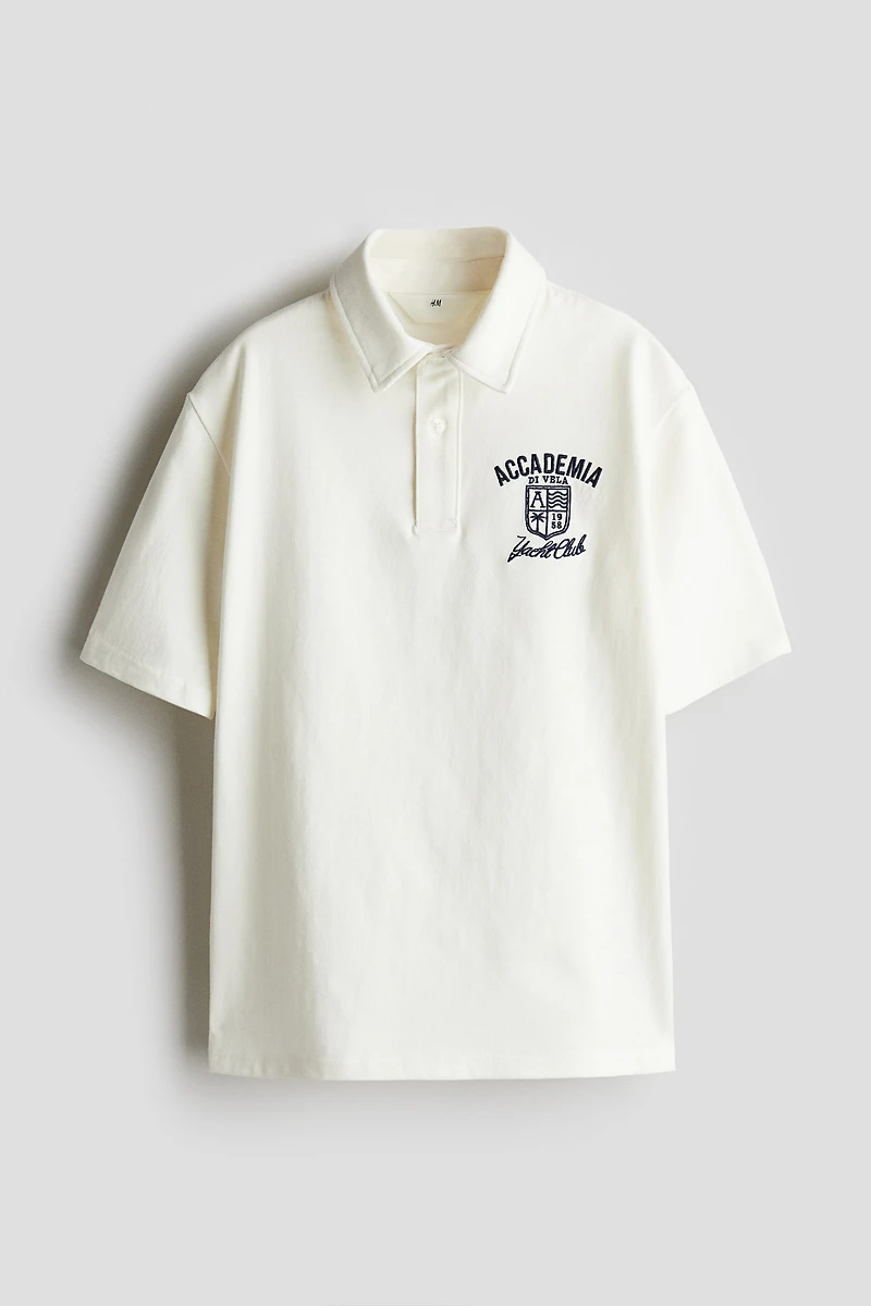 Text-Motif Polo Shirt