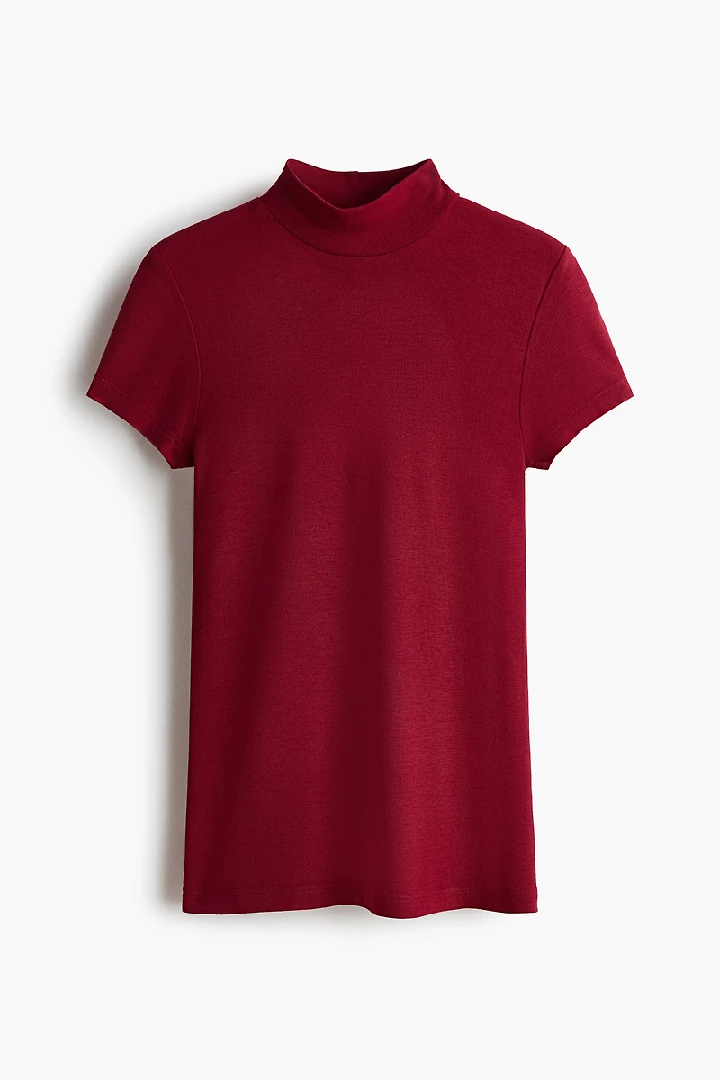 Mock Turtleneck Viscose Top