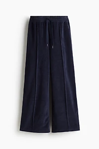 Wide-Leg Velour Joggers