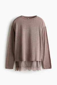 Layered Lace-Trimmed Top