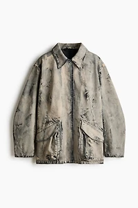 Painted-Look Denim Jacket