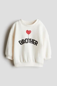 Sweatshirt with Printed Motif