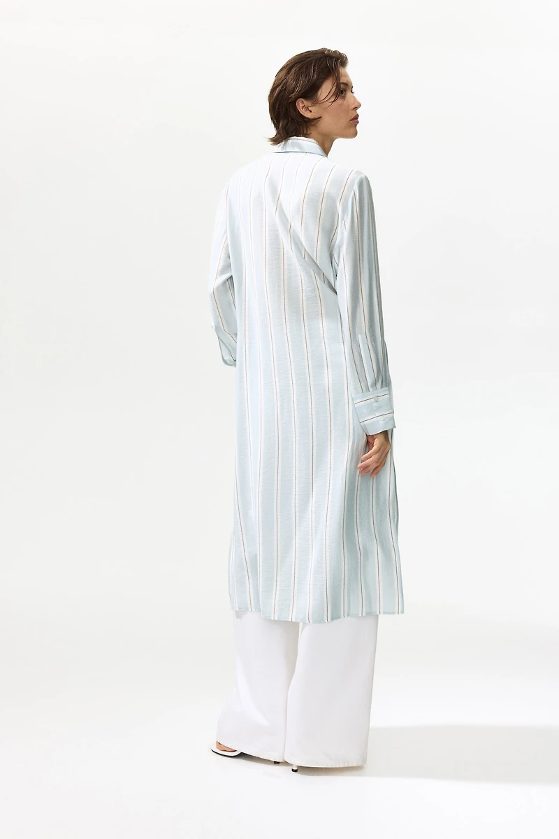 Chemise longue en viscose mélangée