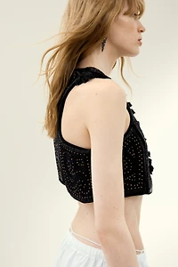 Embroidered Canvas Vest