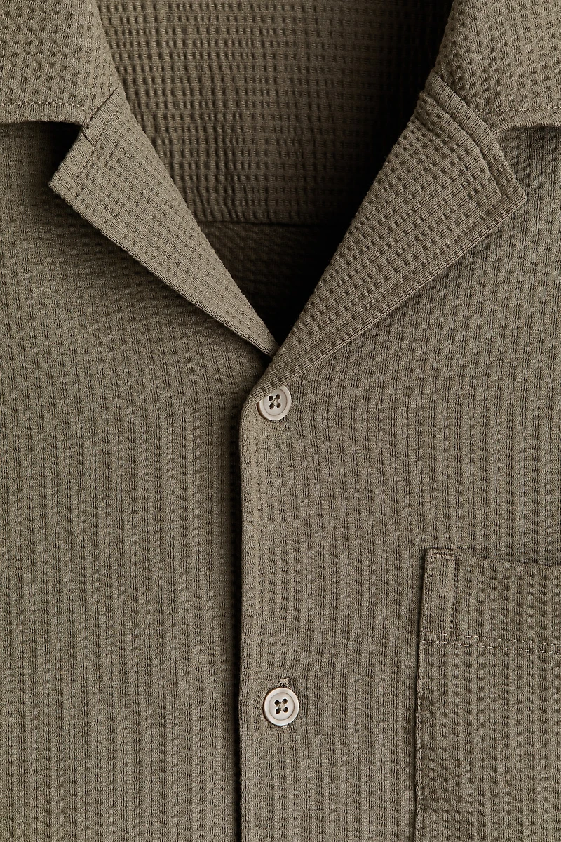 Relaxed-Fit Waffled Resort Shirt