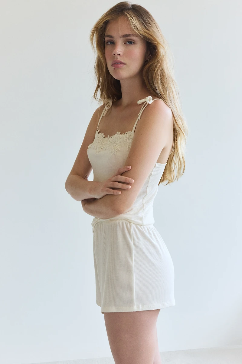 Pajamas with Tie Shoulder Straps