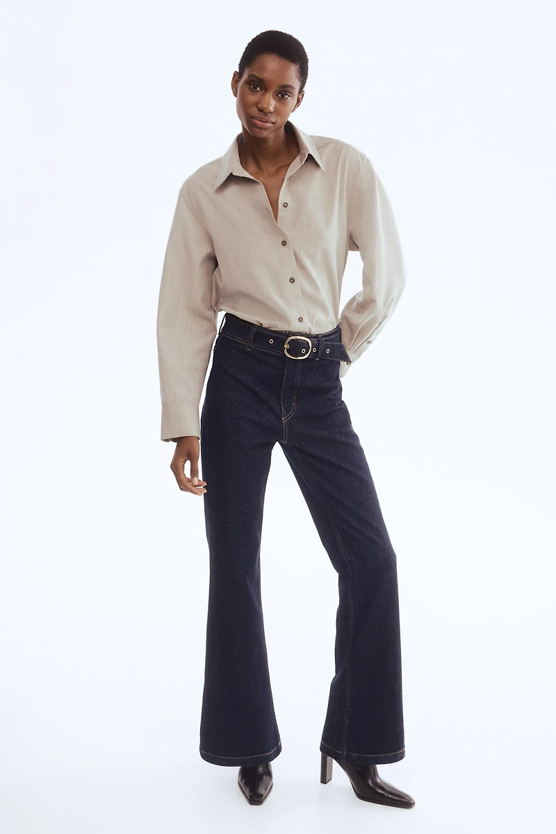 Jean taille haute évasé