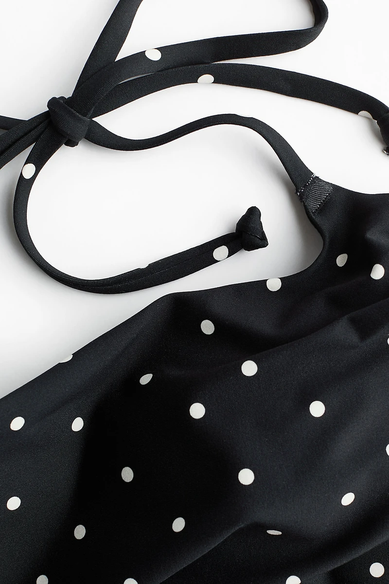 MAMA Padded-Cup Tie-Shoulder-Strap Swimsuit