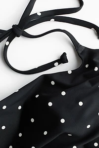 MAMA Padded-Cup Tie-Shoulder-Strap Swimsuit