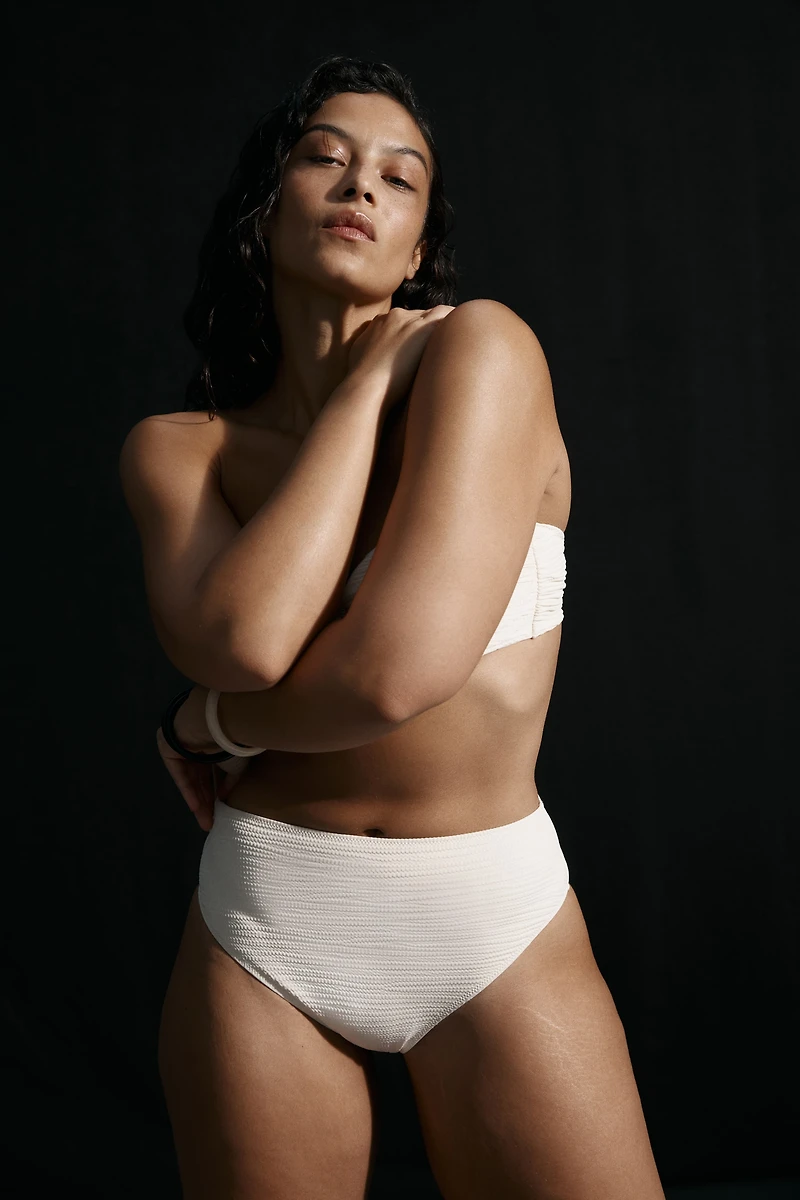 High Waist Cheeky Bikini Bottoms