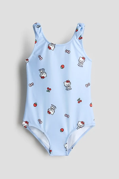 Printed Knot-Detail Swimsuit