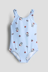 Costume de bain imprimé avec détails noués