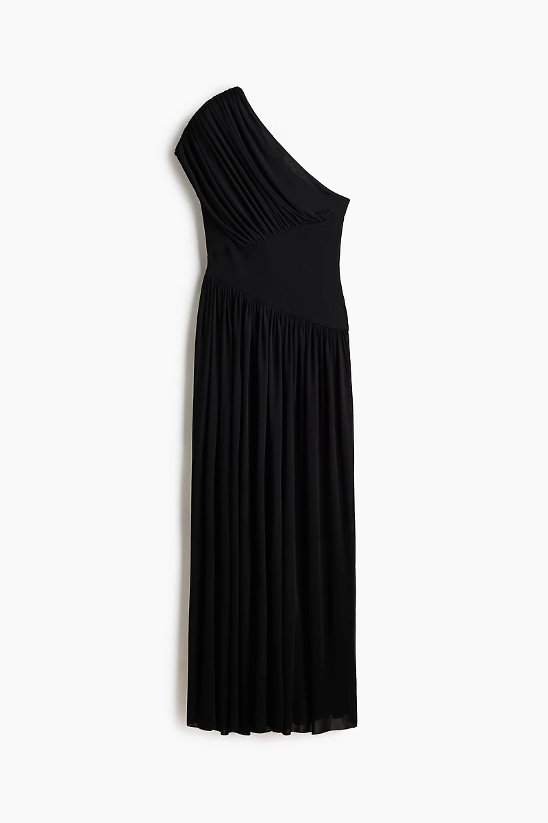 Draped One-Shoulder Dress