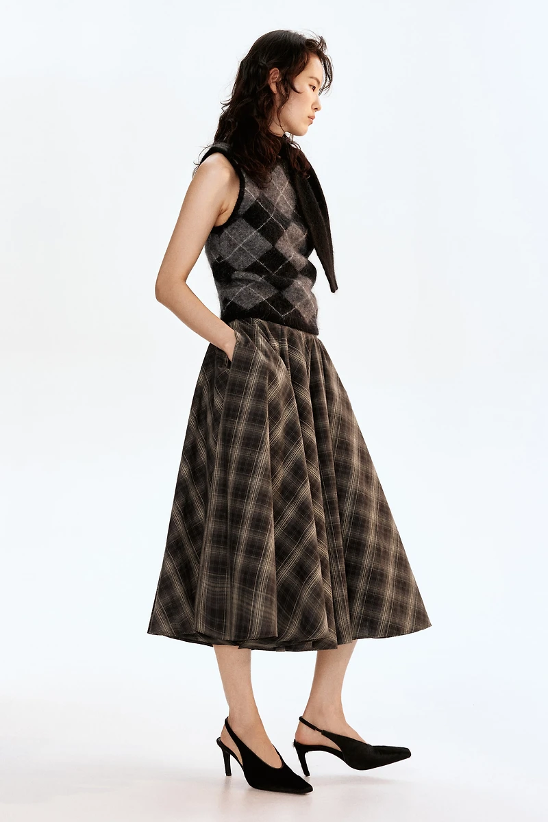 Haut à col écharpe en mohair mélangé