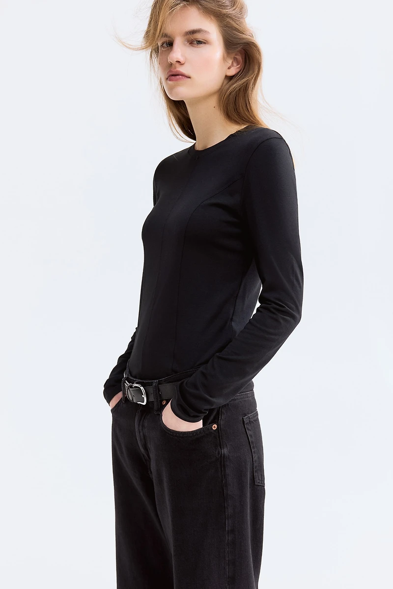 Long-Sleeved Jersey Top