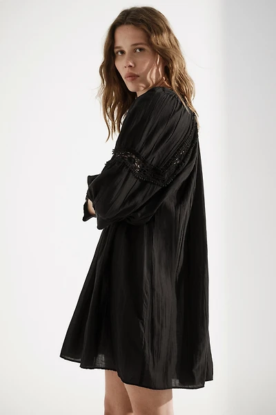 Robe tunique avec dentelle