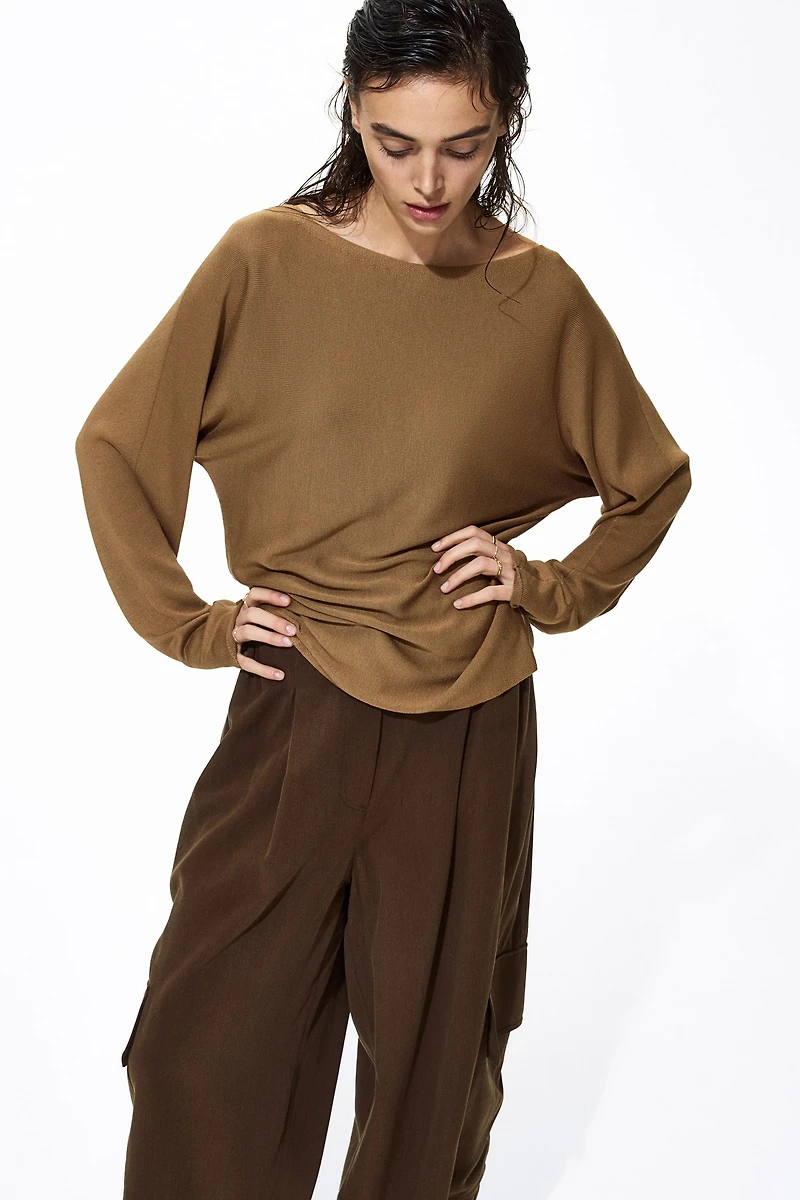 Boat-Neck Sweater