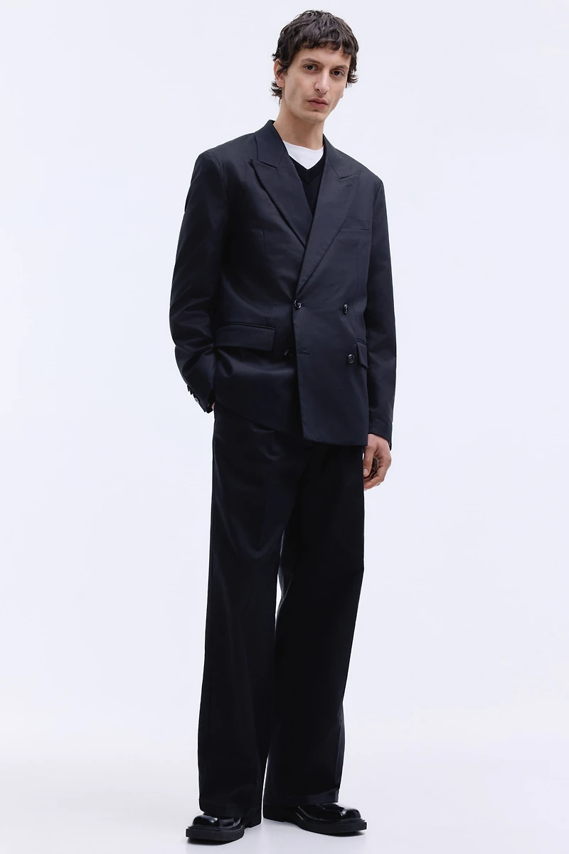 Relaxed-Fit Double-Breasted Jacket