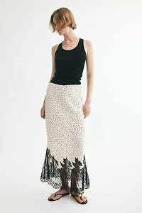 Lace-Trimmed Skirt