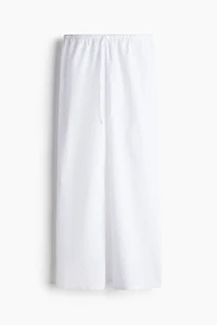 Pantalon de pyjama avec broderie anglaise