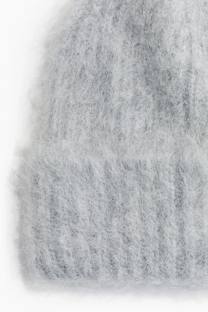 Rib-Knit Alpaca-Blend Beanie