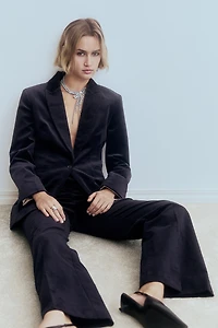 Pantalon évasé en velours