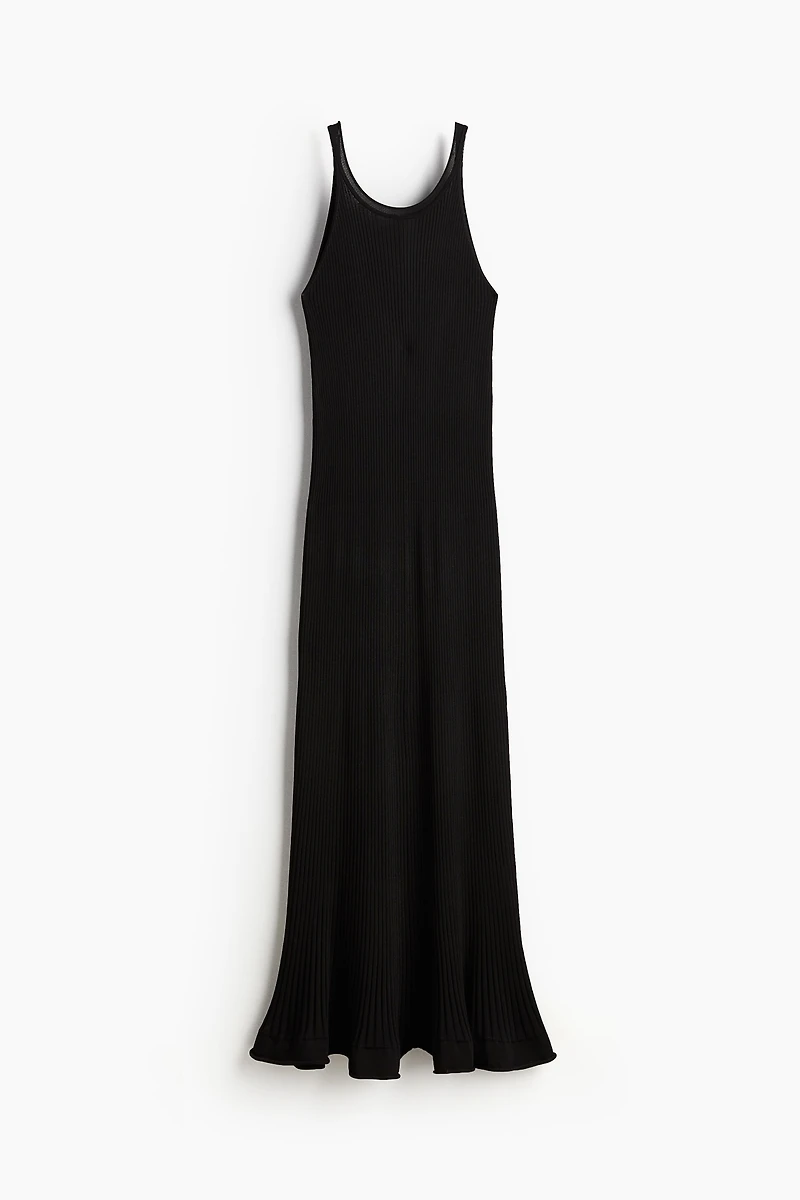 Robe maxi en tricot côtelé