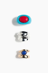3-Pack Statement Rings