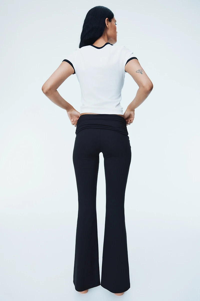 Gathered Microfiber Yoga Pants