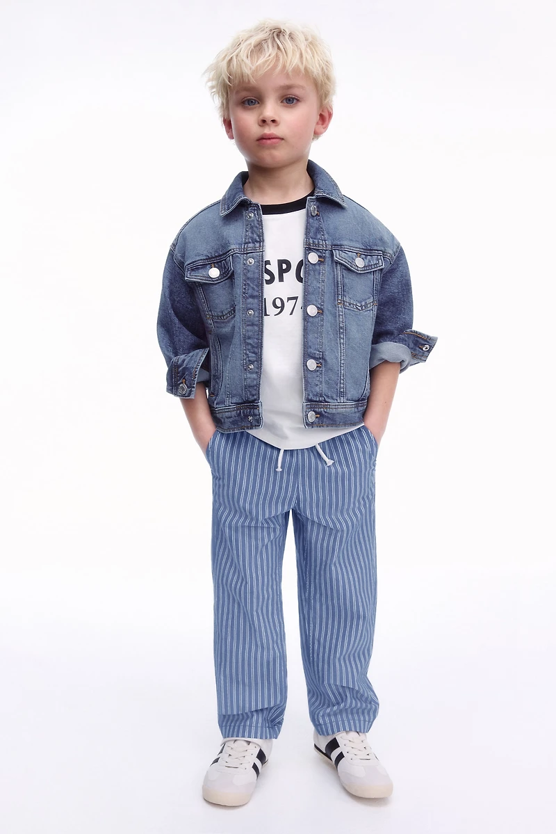Pantalon en popeline de coton