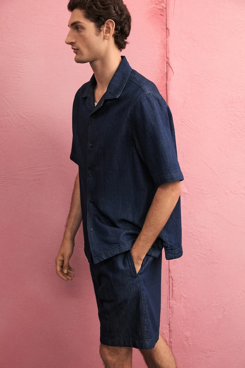 Regular-Fit Denim Resort Shirt