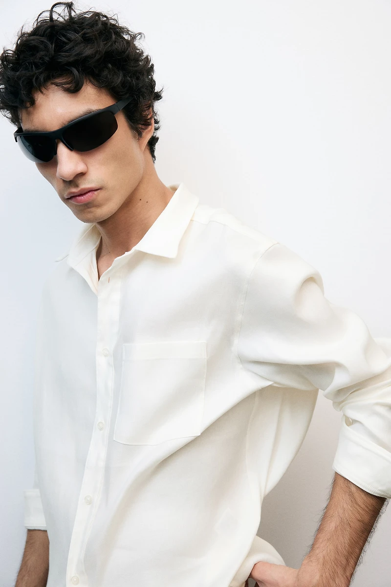 Easy Care Regular-Fit Linen-Blend Shirt