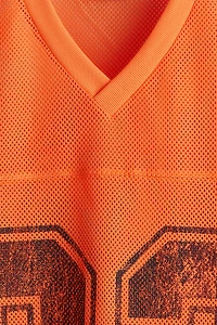 Oversized-Fit Printed Mesh T-Shirt