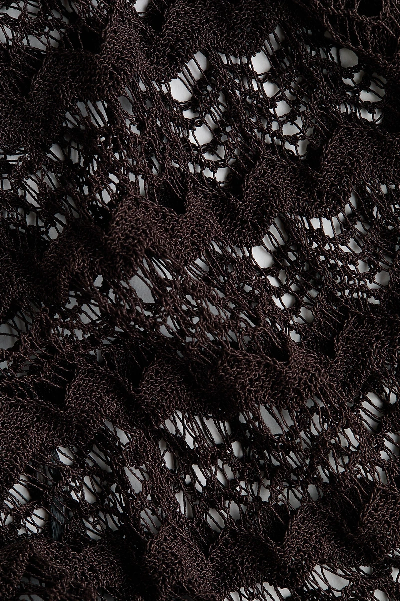 Robe de plage en tricot pointelle