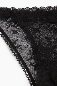 Lot de 2 culottes Tanga en dentelle