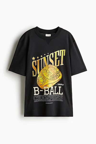 Printed Mesh Sports Shirt with DryMove™